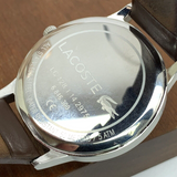 Lacoste Madrid  Grey Dial Brown Leather Strap Watch for Men - 2011033