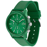 Lacoste 12.12 Green Dial Green Silicone Strap Watch for Men - 2010973
