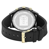 Lacoste 12.12 Black Dial Black Silicon Strap Watch for Men - 2011012