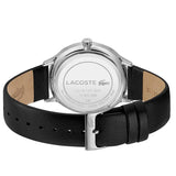 Lacoste Club Black Dial Black Leather Strap Watch for Men - 2011139
