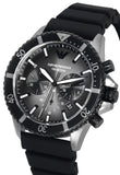 Emporio Armani Diver Chronograph Black Dial Black Silicone Strap Watch For Men - AR11515