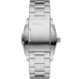 Fossil Machine Green Dial Silver Steel Strap Watch for Men - FS5899