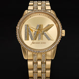Michael Kors Bryant Gold Dial Gold Steel Strap Watch for Women - MK7540