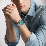 Fossil Everett Blue Dial Silver Steel Strap Watch for Men - FS6117