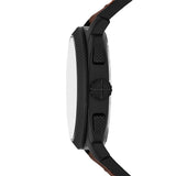 Fossil Machine Brown Dial Brown Leather Strap Watch for Men - FS6101