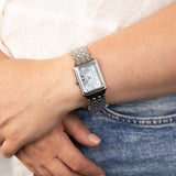 Fossil Raquel Blue Dial Silver Steel Strap Watch for Women - ES5402