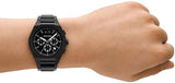 Armani Exchange Drexler Chronograph Black Dial Black Steel Strap Watch For Men - AX2639