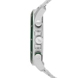 Lacoste Neoheritage Green Dial Silver Steel Strap Watch for Men - 2011255