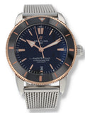 Breitling Superocean Heritage B20 Automatic 44 Black Dial Silver Mesh Bracelet Watch for Men - UB2030121B1A1