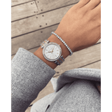 Michael Kors Darci Silver Dial Two Tone Steel Strap Watch for Women - MK3405