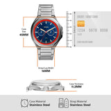Fossil Evanston Blue Dial Silver Steel Strap Watch for Men - BQ2774