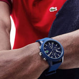 Lacoste 12.12 Blue Dial Blue Silicon Strap Watch for Men - 2010970