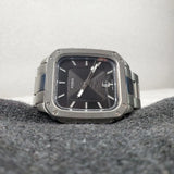 Fossil Inscription Black Dial Silver Steel Strap Watch for Men - FS5933