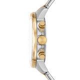Fossil Bannon White Dial Two Tone Steel Strap Watch for Men - BQ2707