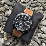 Tissot Seastar Black Dial Brown Leather Strap Watch for Men - T120.417.36.051.00
