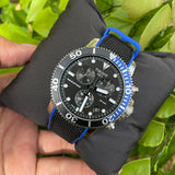 Tissot Seastar Black Dial Two Tone Fabric Strap Watch for Men - T120.417.17.051.03