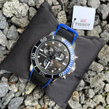 Tissot Seastar Black Dial Two Tone Fabric Strap Watch for Men - T120.417.17.051.03