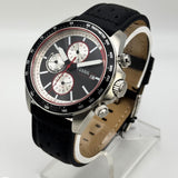 Fossil Autocross Two Black Dial Black Leather Strap Watch for Men - BQ2888