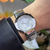 Michael Kors Gramercy Silver Dial Silver Steel Strap Watch for Women - MK7526