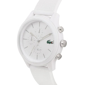 Lacoste 12.12 White Dial White Silicon Strap Watch for Men - 2010974