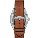 Fossil Everett Green Dial Brown Leather Strap Watch for Men - ME3261