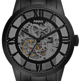 Fossil Townsman Clear Dial Black Steel Strap Watch for Men - ME3269