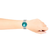 Gucci G-Timeless Turquiose Mother of Pearl Dial Silver Mesh Bracelet Watch For Women - YA1264039