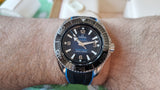 Omega Planet Ocean 6000M Co Axial Master Chronometer 45.5mm Blue Dial Black Rubber Strap Watch for Men - 21532462103001