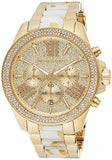 Michael Kors Wren Chronograph Diamonds Gold Dial Two Tone Steel Strap Watch for Women - MK6157