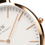 Daniel Wellington Classic Warwick White Dial Two Tone Nylon Strap Watch for Men - DW00100005
