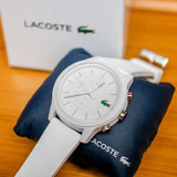 Lacoste 12.12 White Dial White Silicon Strap Watch for Men - 2010974