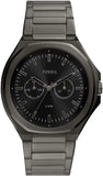 Fossil Evanston Black Dial Gray Steel Strap Watch for Men - BQ2609