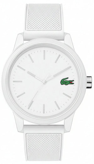 Lacoste 12.12 White Dial White Silicon Strap Watch for Unisex - 2010984