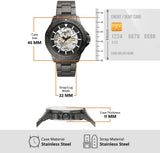 Fossil Bannon Black Dial Gray Steel Strap Watch for Men - BQ2678