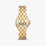Michael Kors Camile Analog White Dial Gold Steel Strap Watch for Women - MK4801
