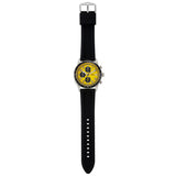Fossil Tourer Yellow Dial Black Silicon Strap Watch for Men - FS6044