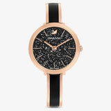Swarovski Crystalline Delight Black Dial Two Tone Steel Strap Watch for Women - 5580530