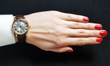 Tissot Carson Premium Lady Silver Dial Brown Leather Strap Watch For Women - T122.210.36.033.00