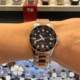 Tissot Seastar Black Dial Two Tone Steel Strap Watch for Women - T120.210.22.051.01