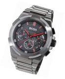 Hugo Boss Supernova Chronograph Grey Dial Grey Steel Strap Watch for Men - 1513361
