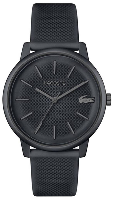 Lacoste 12.12 Gray Dial Gray Silicon Strap Watch for Men - 2011242