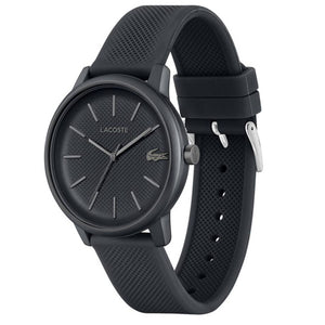 Lacoste 12.12 Gray Dial Gray Silicon Strap Watch for Men - 2011242