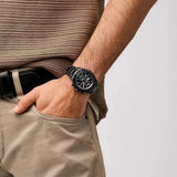 Fossil Autocross Black Dial Black Steel Strap Watch for Men - BQ2875