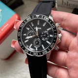 Fossil Bannon Black Dial Black Silicon Strap Watch for Men - BQ2711