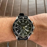 Fossil Bannon Black Dial Black Silicon Strap Watch for Men - BQ2711