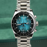 Tissot PR516 Blue Dial Silver Steel Strap Watch for Men - T149.417.11.041.01