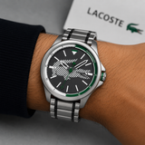 Lacoste Capbreton Gray Dial 2 Tone Steel Strap Watch for Men - 2010943