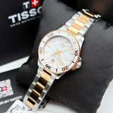 Tissot Seastar White Dial Two Tone Steel Strap Watch for Women - T120.210.22.111.00