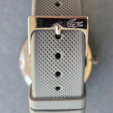 Lacoste 12.12 Gray Dial Gray Silicon Strap Watch for Men - 2011242