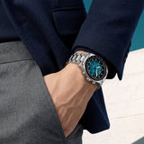 Tissot PR516 Blue Dial Silver Steel Strap Watch for Men - T149.417.11.041.01